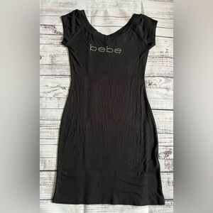 Y2K bebe mini dress blk sz med
